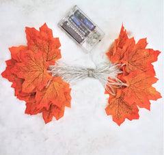 LED Maple Leaf String Lights